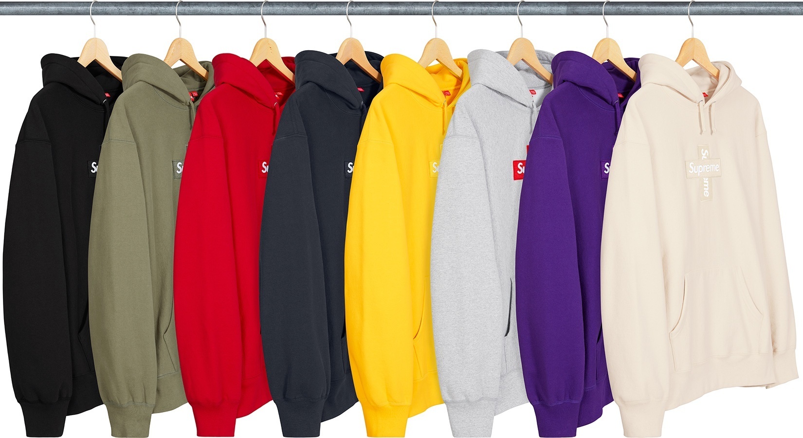 Cross Box Logo Hooded Sweatshirt